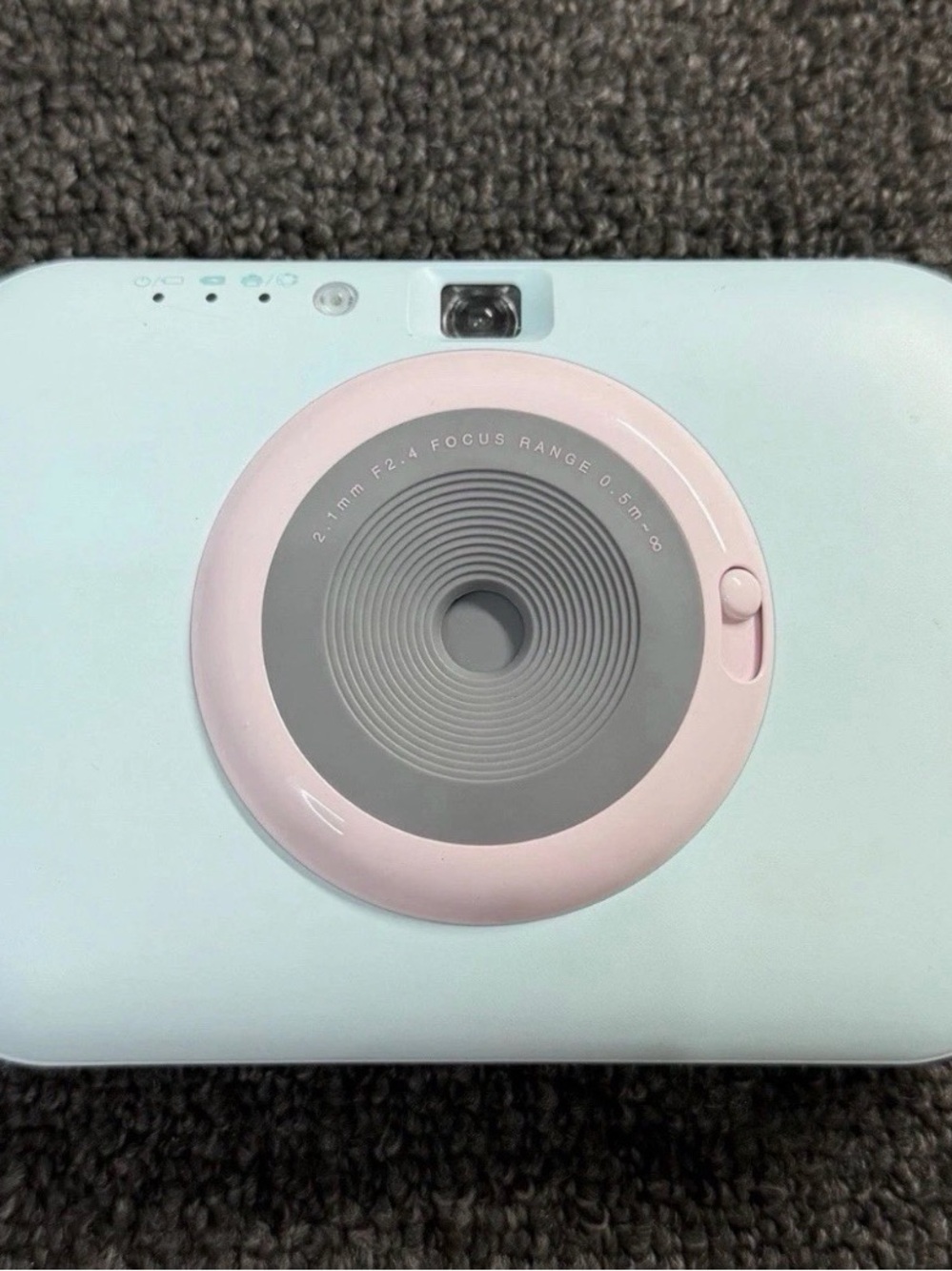 LG Retro-Style Instant Camera in Pink and White